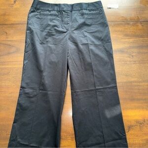 NWT Talbots Black Stretch Trouser Straight Leg Dress Pants w/ Pockets Size 12